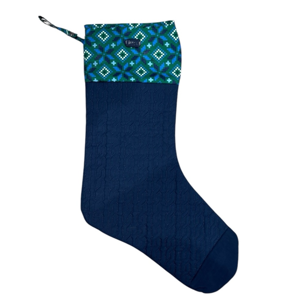 Lug Christmas Stocking Navy Blue - Fair Isle
